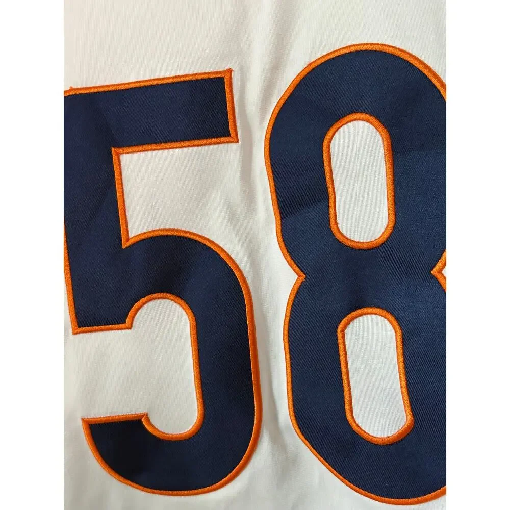 Roquan Smith Chicago Bears NFL Nike Jersey Size L White Navy Orange Stitched